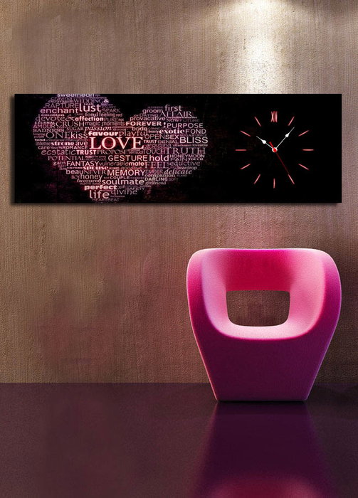 Wallity 3090CS-4 Reloj de Pared de Lienzo Decorativo Multicolor